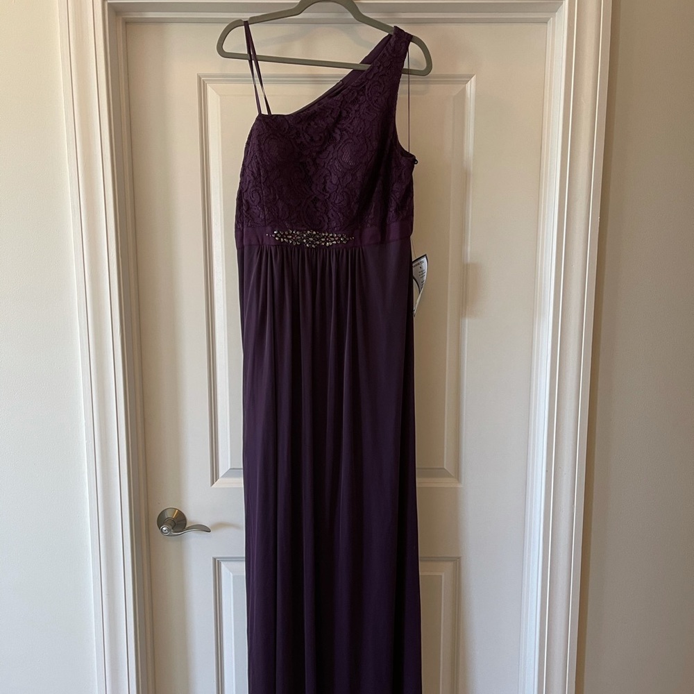 NWT One Shoulder Adrianna Papell Maxi Dress
